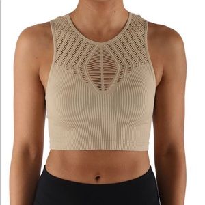 Ribbed Crop Top With Cut-Outs